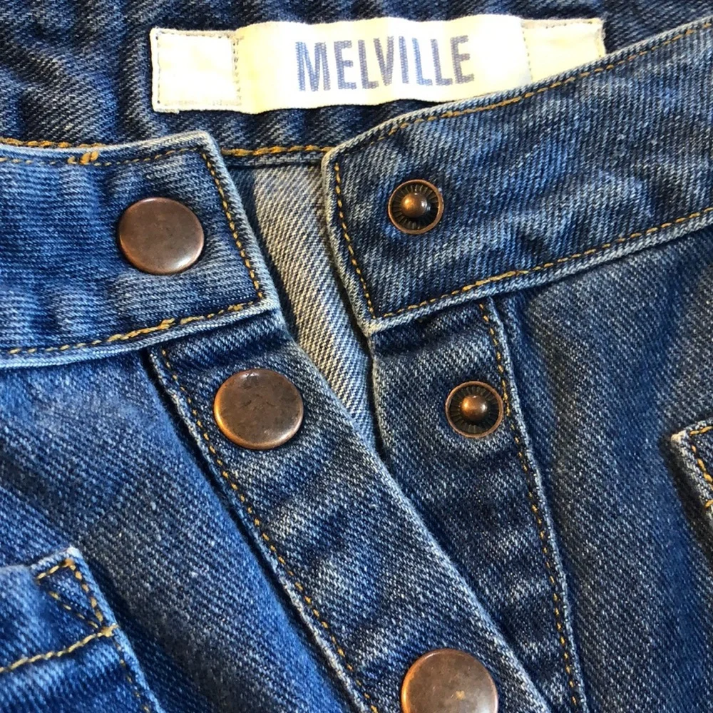 Brandy Melville Snap Front Denim Mini Skirt, 27 - Picture 8 of 11